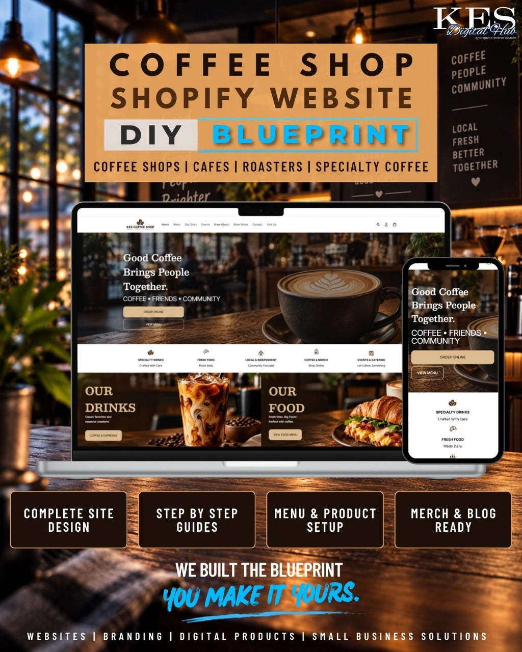 KES Coffee Shop Shopify Website Blueprint