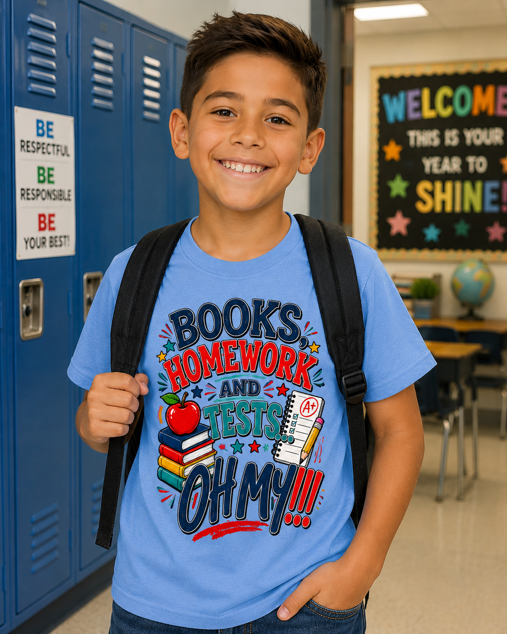 Books, Homework & Tests... OH MY! Youth T-Shirt