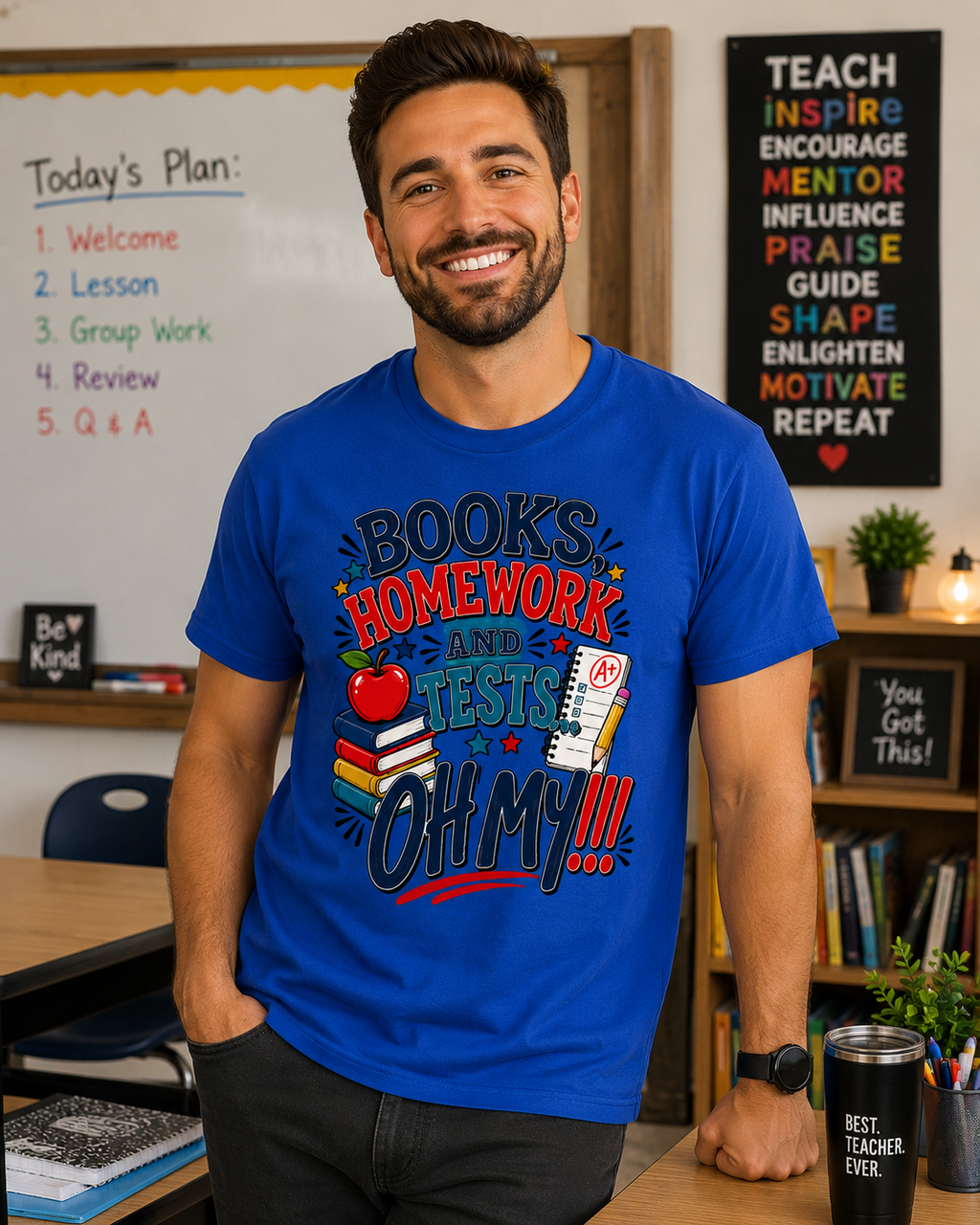 Books, Homework & Tests... OH MY! Unisex T-Shirt