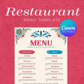 Editable Mexican Restaurant Menu Canva Template (Instant Download)