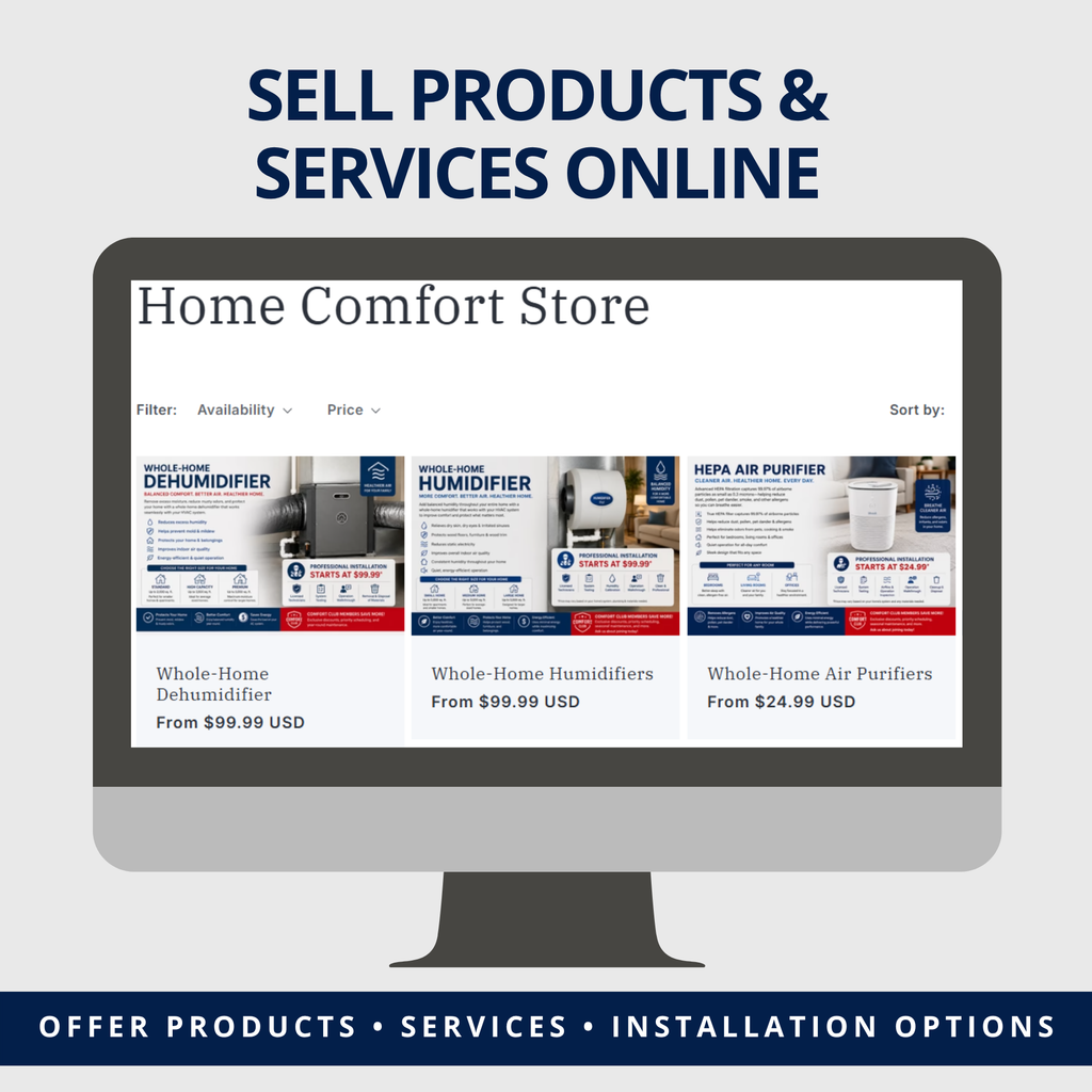 Turnkey HVAC Shopify Website & Online Store — Pre-Built, Ready to Transfer